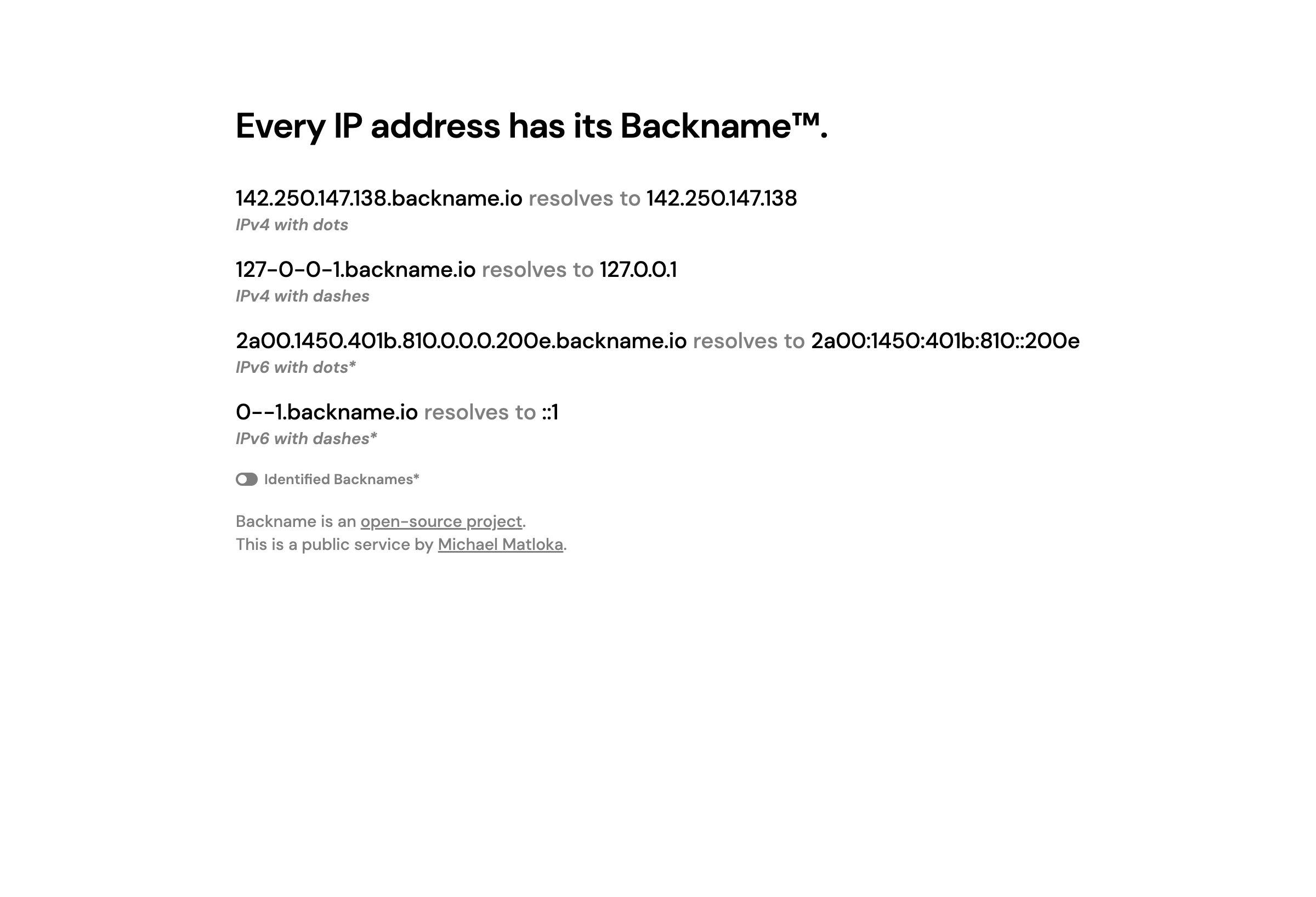 Backname